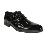 Men Santino Luciano Formal Dress Shoes Patent Leather Shiny Lace up F414 Black - J.Valintin Men's Wear Legend - 99038