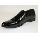 Men Santino Luciano Formal Shoes Patent Leather Shiny Slip on Loafer C350 Black - J.Valintin Men's Wear Legend - 99021