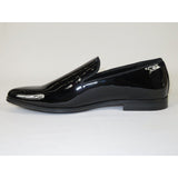 Men Santino Luciano Formal Shoes Patent Leather Shiny Slip on Loafer C350 Black - J.Valintin Men's Wear Legend - 99021