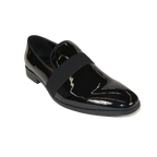 Men Santino Luciano Formal Shoes Patent Leather Shiny Slip on Loafer C356 Black - J.Valintin Men's Wear Legend - 99030