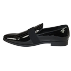 Men Santino Luciano Formal Shoes Patent Leather Shiny Slip on Loafer C356 Black - J.Valintin Men's Wear Legend - 99030