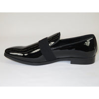 Men Santino Luciano Formal Shoes Patent Leather Shiny Slip on Loafer C356 Black - J.Valintin Men's Wear Legend - 99030