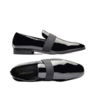 Men Santino Luciano Formal Shoes Patent Leather Shiny Slip on Loafer C356 Black - J.Valintin Men's Wear Legend - 99030