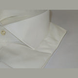 Men Sateen Cotton Blend Shirt Manschett Quesste Turkey Slim Fit 4130 - 02 Ivory - J.Valintin Men's Wear Legend - 96945