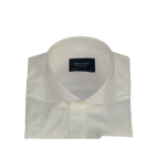 Men Sateen Cotton Blend Shirt Manschett Quesste Turkey Slim Fit 4130 - 02 Ivory - J.Valintin Men's Wear Legend - 96945