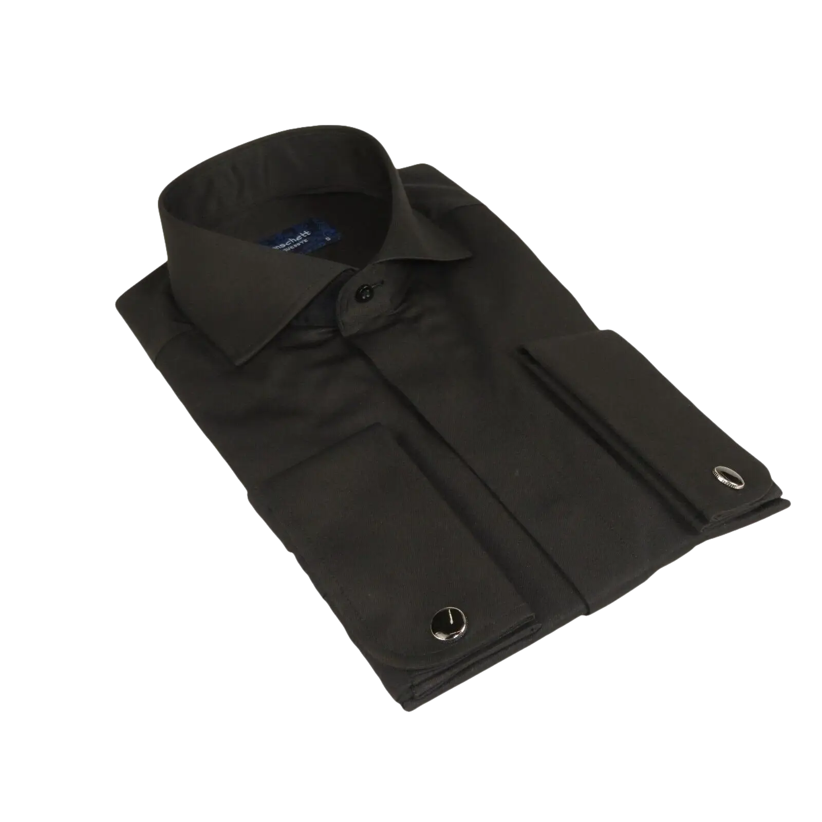 Men Sateen Cotton Blend Shirt Manschett Quesste Turkey Slim Fit 4130 - 03 Black - J.Valintin Men's Wear Legend - 96950