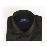 Men Sateen Cotton Blend Shirt Manschett Quesste Turkey Slim Fit 4130 - 03 Black - J.Valintin Men's Wear Legend - 96950