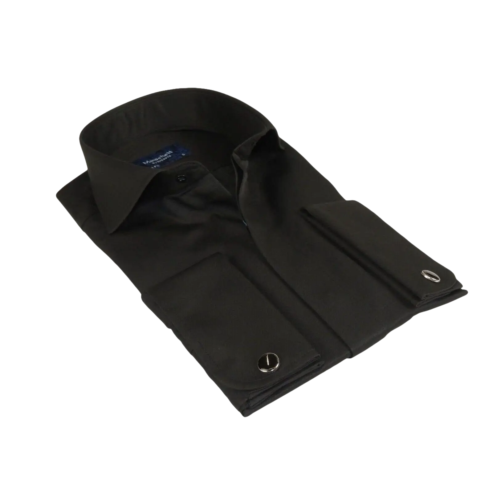 Men Sateen Cotton Blend Shirt Manschett Quesste Turkey Slim Fit 4130 - 03 Black - J.Valintin Men's Wear Legend - 96950