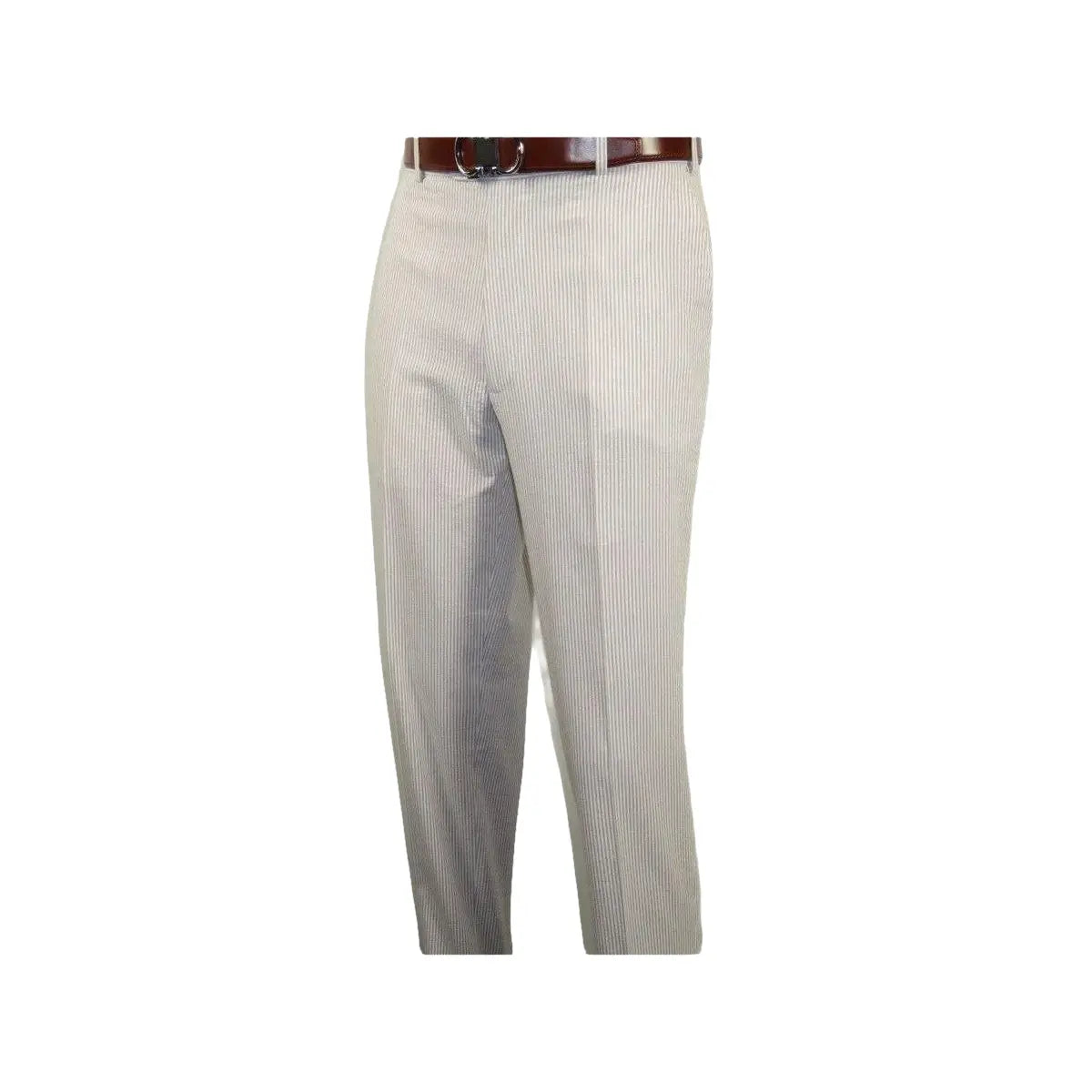 Men Seersucker Suit By Adolfo Stripe Casual Dressy Summer Suit 2 Button C624 Tan - J.Valintin Men's Wear Legend - 108766