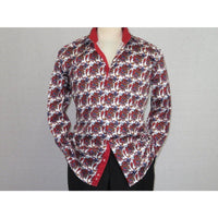 Men Shirt J.Valintin Turkey Egyption Cotton Axxess Style A113 - 10 Christmas Red - J.Valintin Men's Wear Legend - 3633