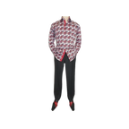 Men Shirt J.Valintin Turkey Egyption Cotton Axxess Style A113 - 10 Christmas Red - J.Valintin Men's Wear Legend - 3633