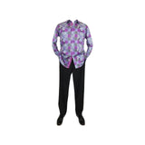 Men Shirt JValintin Turkey - Usa 100% Egyptian Cotton Axxess Style 1206 - 4 Purple - J.Valintin Men's Wear Legend - 4857