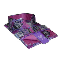 Men Shirt JValintin Turkey - Usa 100% Egyptian Cotton Axxess Style 1206 - 4 Purple - J.Valintin Men's Wear Legend - 4857