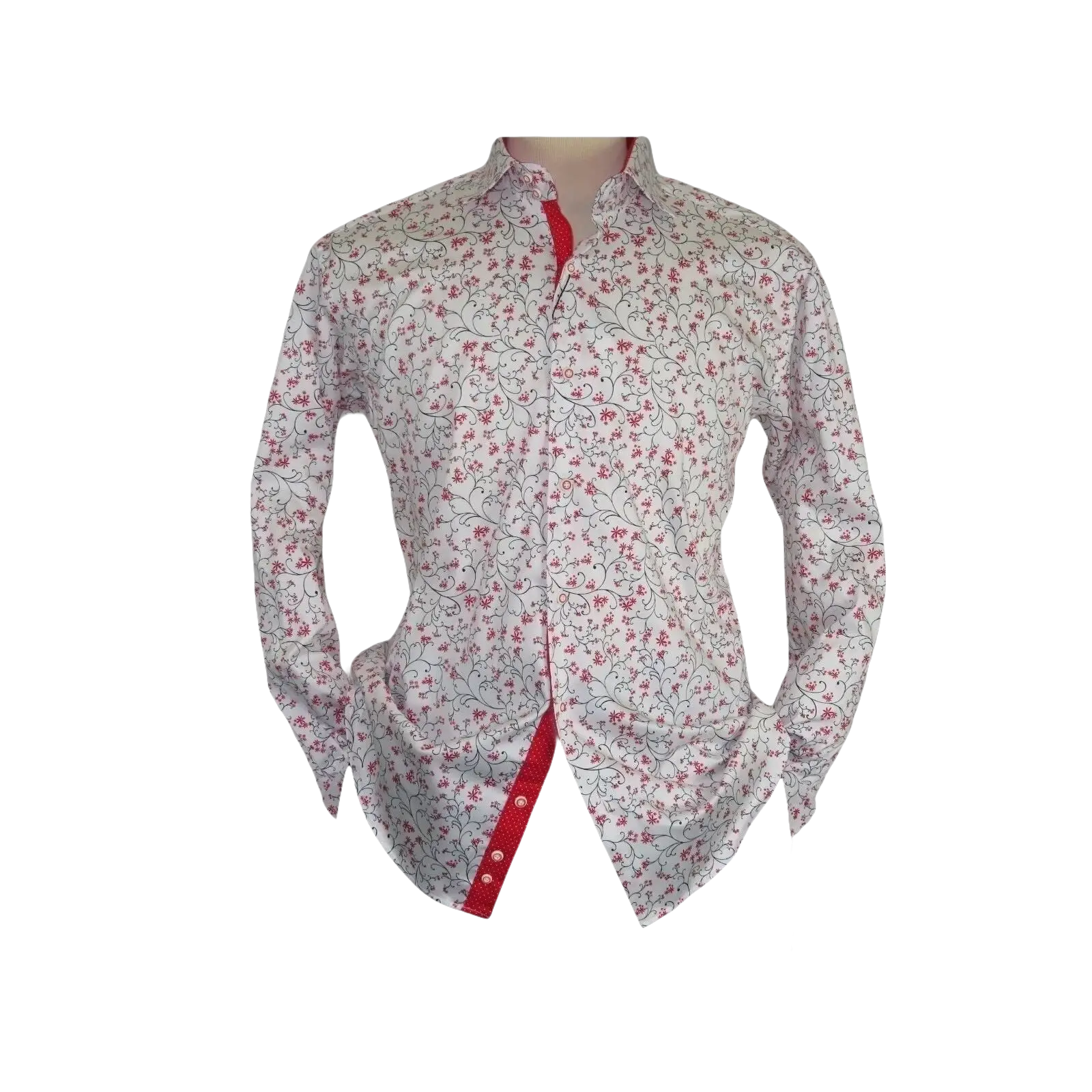 Men Shirt J.Valintin Turkey Usa All Egyptian Cotton Axxess Style 3325 - 01 Red - J.Valintin Men's Wear Legend - 4916