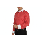 Men Shirt J.Valintin Turkey Usa Egyption Cotton High Collar 1594-24 Red