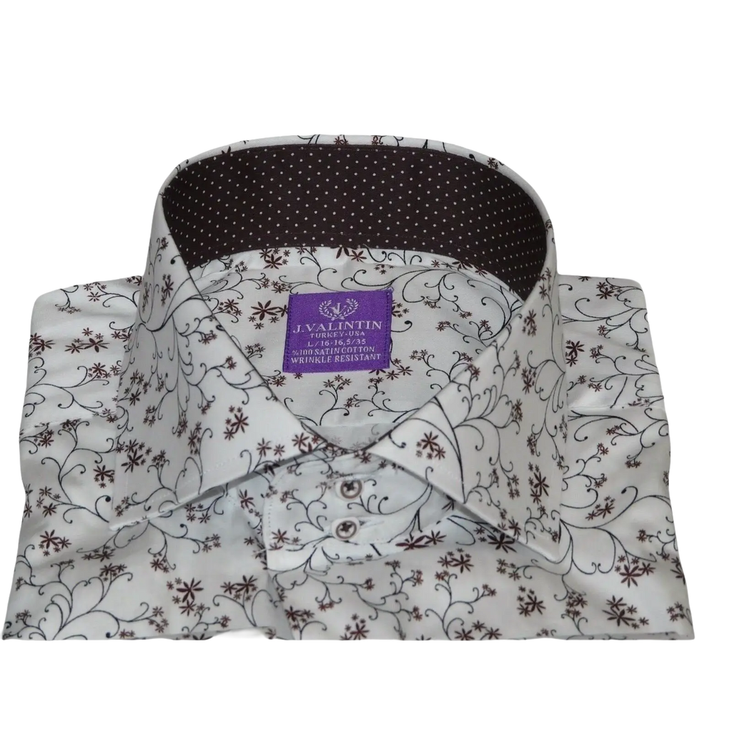 Men Shirt J.Valintin Turkey Usa Egyption Cotton Axxess Style 3325 - 1 Brown - J.Valintin Men's Wear Legend - 4900