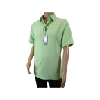 Men Short Sleeve Sport Shirt by BASSIRI Light Weight Soft Microfiber 61991 Green - J.Valintin Men's Wear Legend - 99179