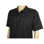 Men Silversilk 2pc walking leisure Matching Suit Italian woven knits 51016 Black - J.Valintin Men's Wear Legend - 100087