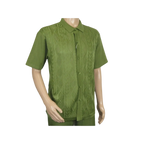 Men Silversilk 2pc walking leisure Matching Suit Italian woven knits 51016 Green - J.Valintin Men's Wear Legend - 100105