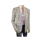 Men Sport Coat by Berlusconi Turkey Italian Wool Super 180's #671 - 13 Gray Blue - J.Valintin Men's Wear Legend - 98945