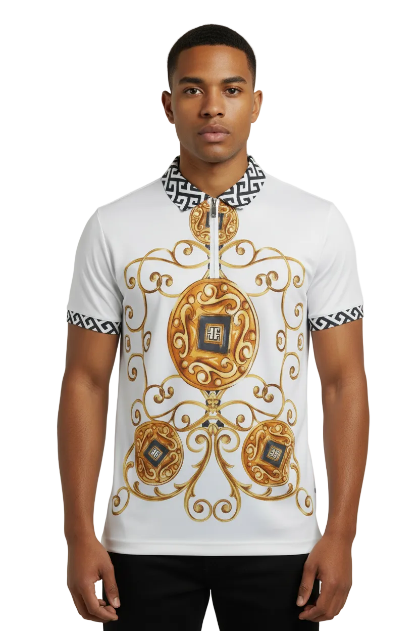 Men Sports Polo Shirt MIZUMI Black Edition Soft Micro Poly Fashion 56295-A Multi