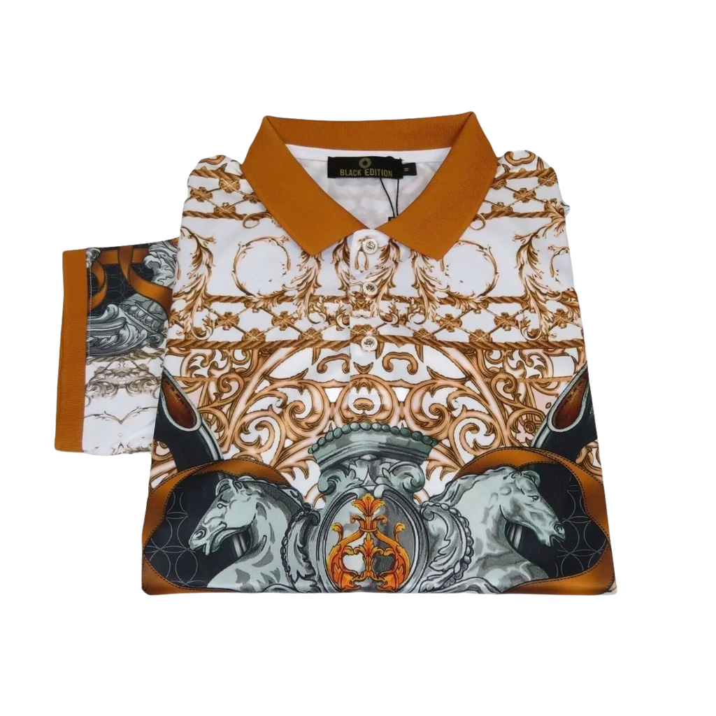 Men Sports Polo Shirt MIZUMI Black Edition Soft Micro Poly Fashion 56575 - A Multi - J.Valintin Men's Wear Legend - 99628