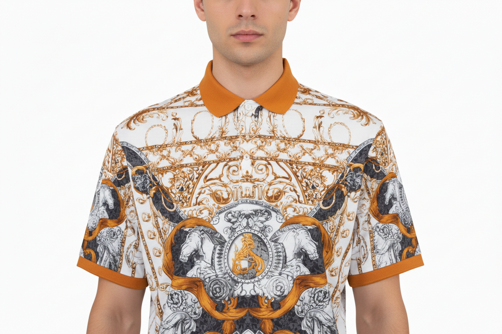 Men Sports Polo Shirt MIZUMI Black Edition Soft Micro Poly Fashion 56575-A Multi