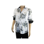 Men Sports Shirt by DE - NIKO Long Sleeves Fashion Print Soft Modal 2007020 White - J.Valintin Men's Wear Legend - 99413