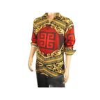Men Sports Shirt by DE - NIKO Long Sleeves Fashion Print Soft Modal DNK6902 Red - J.Valintin Men's Wear Legend - 100136