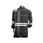 Men Sports Shirt by DE - NIKO Long Sleeves Fashion Print Soft Modal NK1010 Black - J.Valintin Men's Wear Legend - 100156