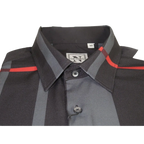 Men Sports Shirt by DE - NIKO Long Sleeves Fashion Print Soft Modal NK1010 Black - J.Valintin Men's Wear Legend - 100156