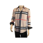 Men Sports Shirt by DE - NIKO Long Sleeves Fashion Print Soft Modal NK1010 Tan - J.Valintin Men's Wear Legend - 100151