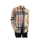 Men Sports Shirt by DE - NIKO Long Sleeves Fashion Print Soft Modal NK1010 Tan - J.Valintin Men's Wear Legend - 100151