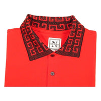 Men Sports Shirt DE - NIKO Short Sleeves Cotton Fashion Polo Shirt DBK109 Red - J.Valintin Men's Wear Legend - 99317