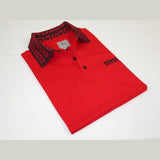 Men Sports Shirt DE - NIKO Short Sleeves Cotton Fashion Polo Shirt DBK109 Red - J.Valintin Men's Wear Legend - 99317