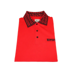 Men Sports Shirt DE - NIKO Short Sleeves Cotton Fashion Polo Shirt DBK109 Red - J.Valintin Men's Wear Legend - 99317