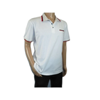 Men Sports Shirt DE - NIKO Short Sleeves Cotton Fashion Polo Shirt DBK113 White - J.Valintin Men's Wear Legend - 99353
