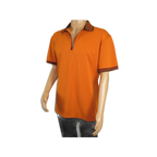 Men Sports Shirt DE - NIKO Short Sleeves Cotton Zipper Polo Shirt DBK104 Rust - J.Valintin Men's Wear Legend - 99341