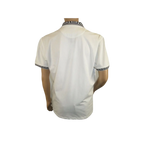 Men Sports Shirt DE - NIKO Short Sleeves Cotton Zipper Polo Shirt DBK104 White - J.Valintin Men's Wear Legend - 99335
