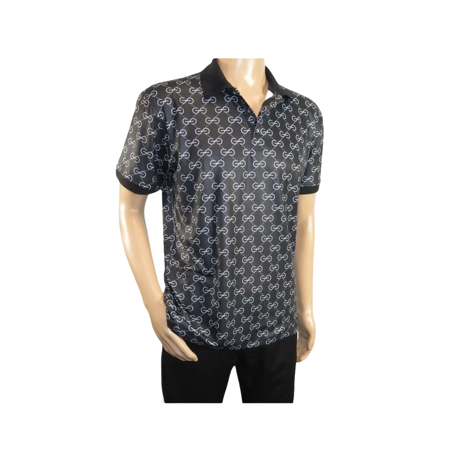 Men Sports Shirt DE - NIKO Short Sleeves Soft Modal Fashion Polo Shirt G1121 Black - J.Valintin Men's Wear Legend - 100199