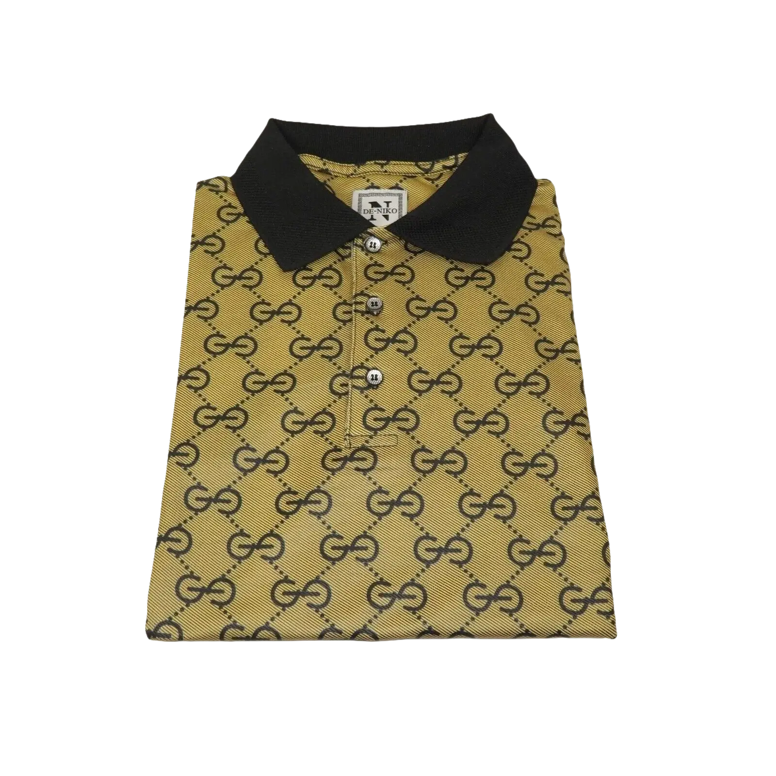 Men Sports Shirt DE - NIKO Short Sleeves Soft Modal Fashion Polo Shirt G1121 Gold - J.Valintin Men's Wear Legend - 100193