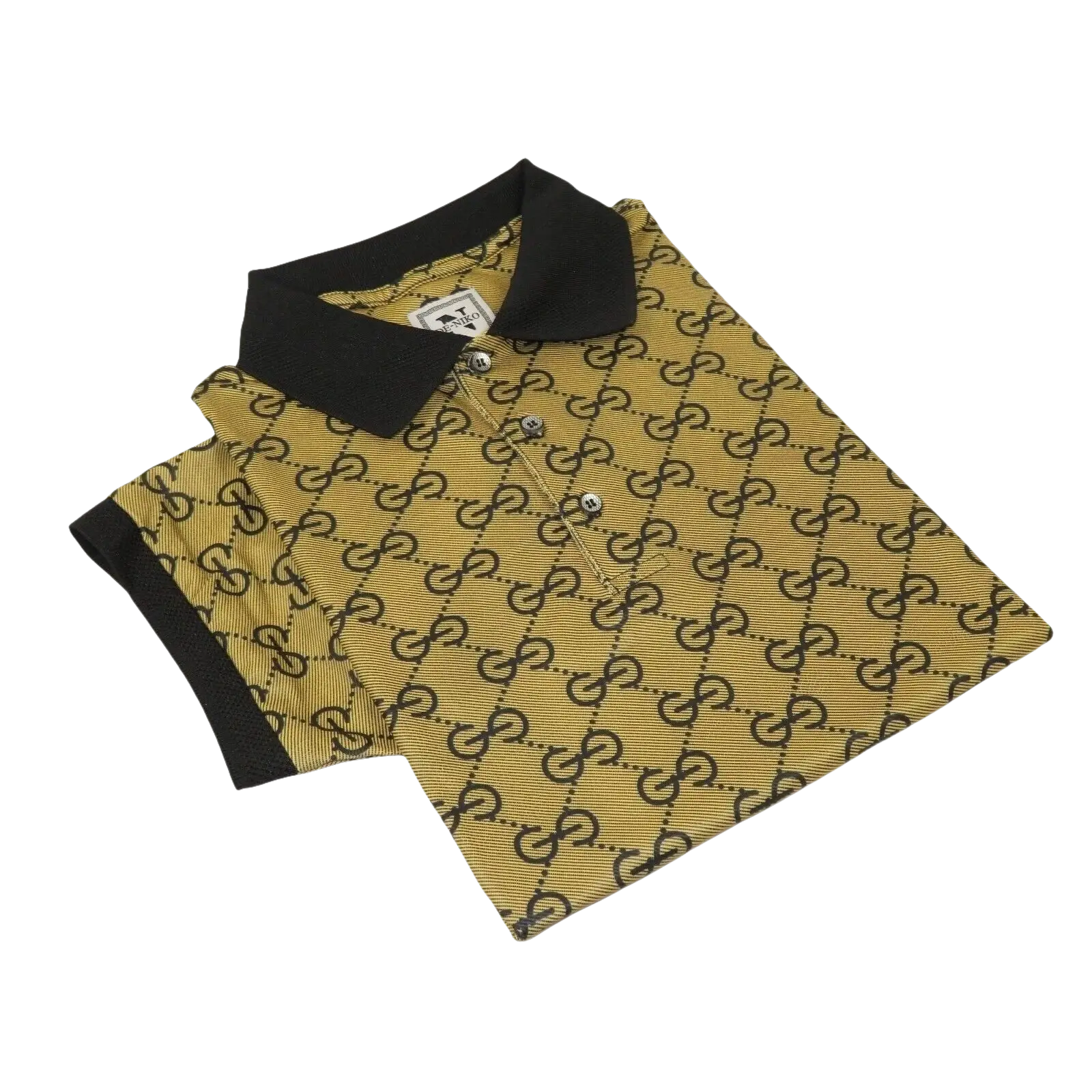 Men Sports Shirt DE - NIKO Short Sleeves Soft Modal Fashion Polo Shirt G1121 Gold - J.Valintin Men's Wear Legend - 100193