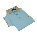 Men Sports Shirt PAZO by DE - NIKO Short Sleeves Cotton Polo Shirt DBK2303 Blue - J.Valintin Men's Wear Legend - 100628