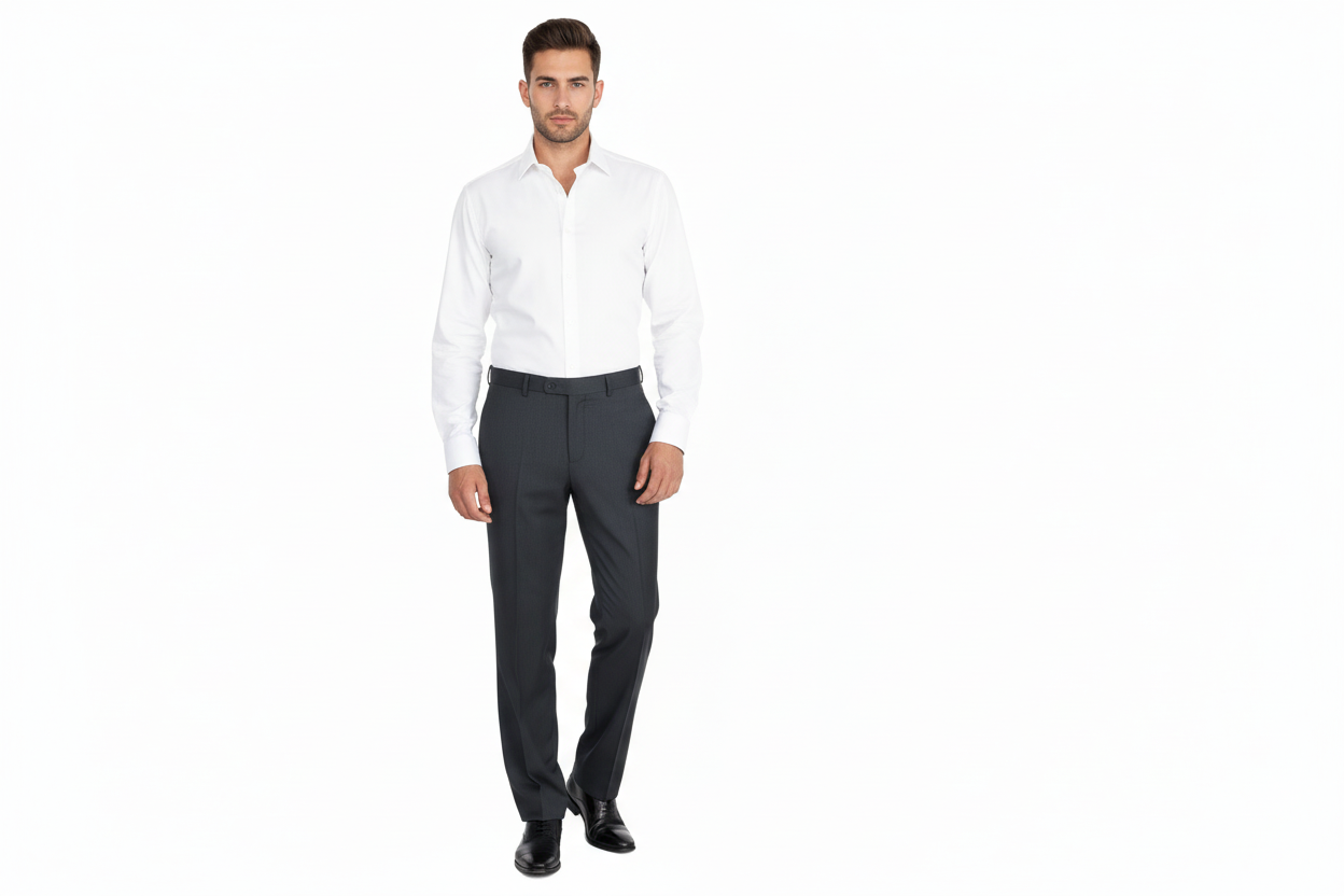 Men Suit ADOLFO 3Pc 100% Soft Wool Vested Business Formal 2 Button 1608 Charcoal