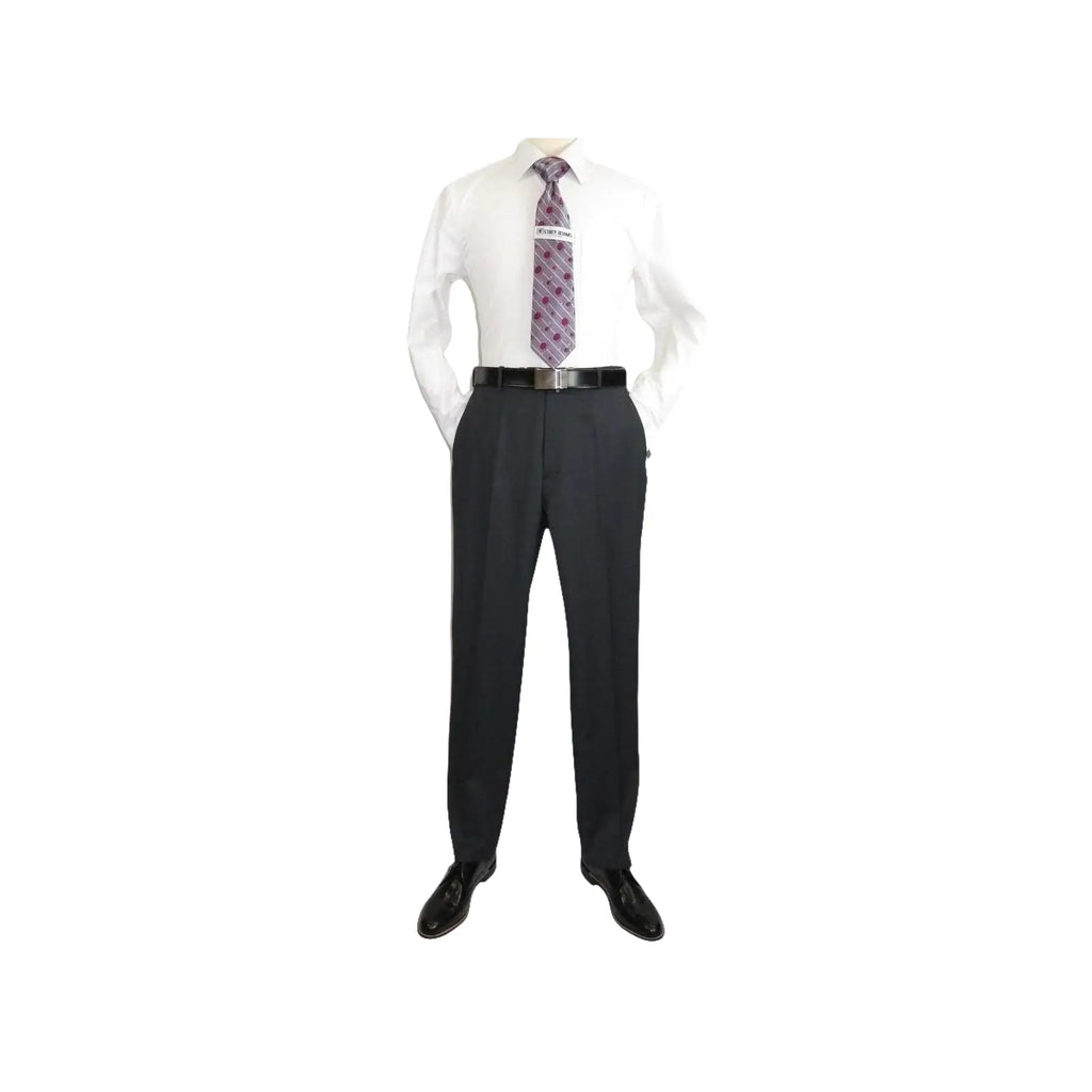 Men Suit ADOLFO 3Pc 100% Soft Wool Vested Business Formal 2 Button 1608 Charcoal - J.Valintin Men's Wear Legend - 26748