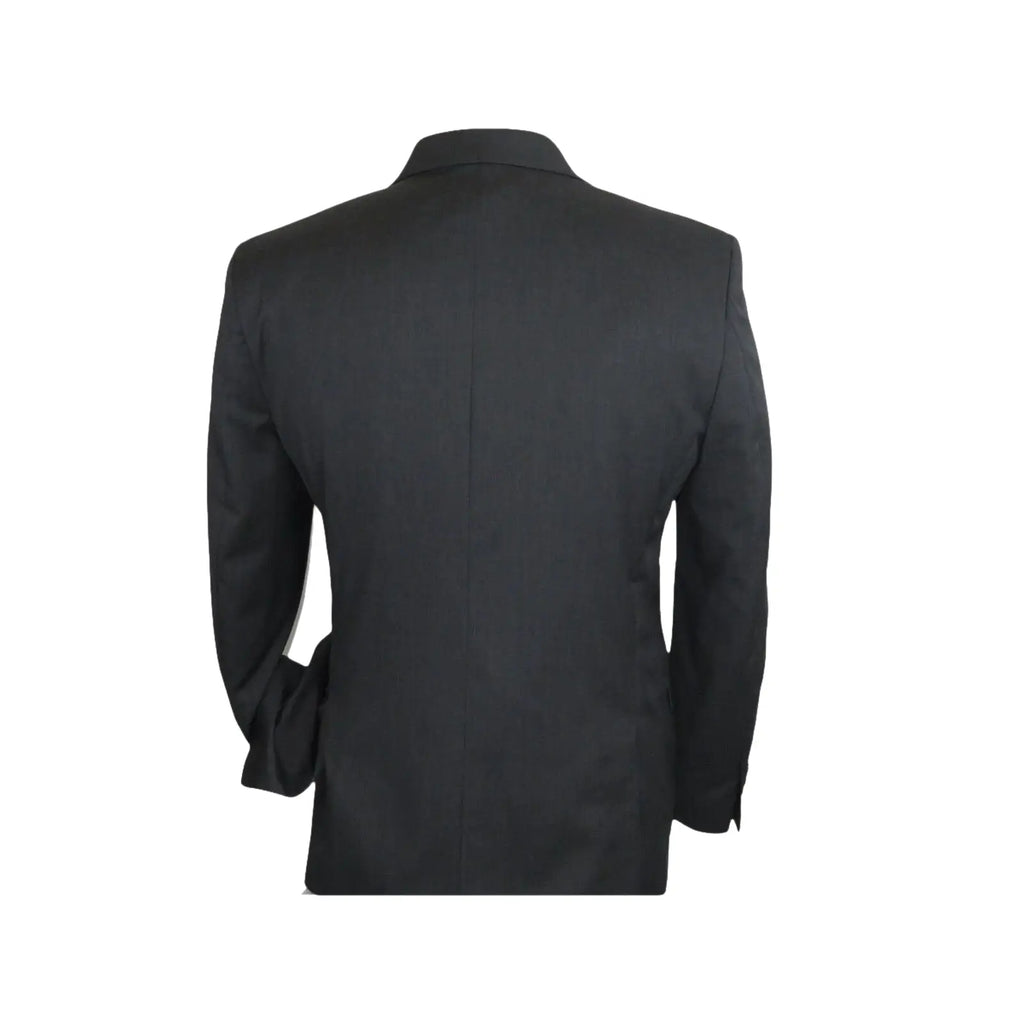 Men Suit ADOLFO 3Pc 100% Soft Wool Vested Business Formal 2 Button 1608 Charcoal - J.Valintin Men's Wear Legend - 26748