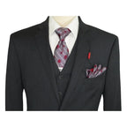 Men Suit ADOLFO 3Pc 100% Soft Wool Vested Business Formal 2 Button 1608 Charcoal - J.Valintin Men's Wear Legend - 26748