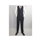 Men Suit ADOLFO 3Pc 100% Soft Wool Vested Business Formal 2 Button 1608 Charcoal - J.Valintin Men's Wear Legend - 26748