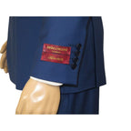 Men Suit BERLUSCONI Turkey 100% Italian Wool 180's Double Breasted #Ber22 Blue - J.Valintin Men's Wear Legend - 98622