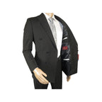 Men Suit BERLUSCONI Turkey 100% Italian Wool 180's Double Breasted #Ber23 Gray - J.Valintin Men's Wear Legend - 98629